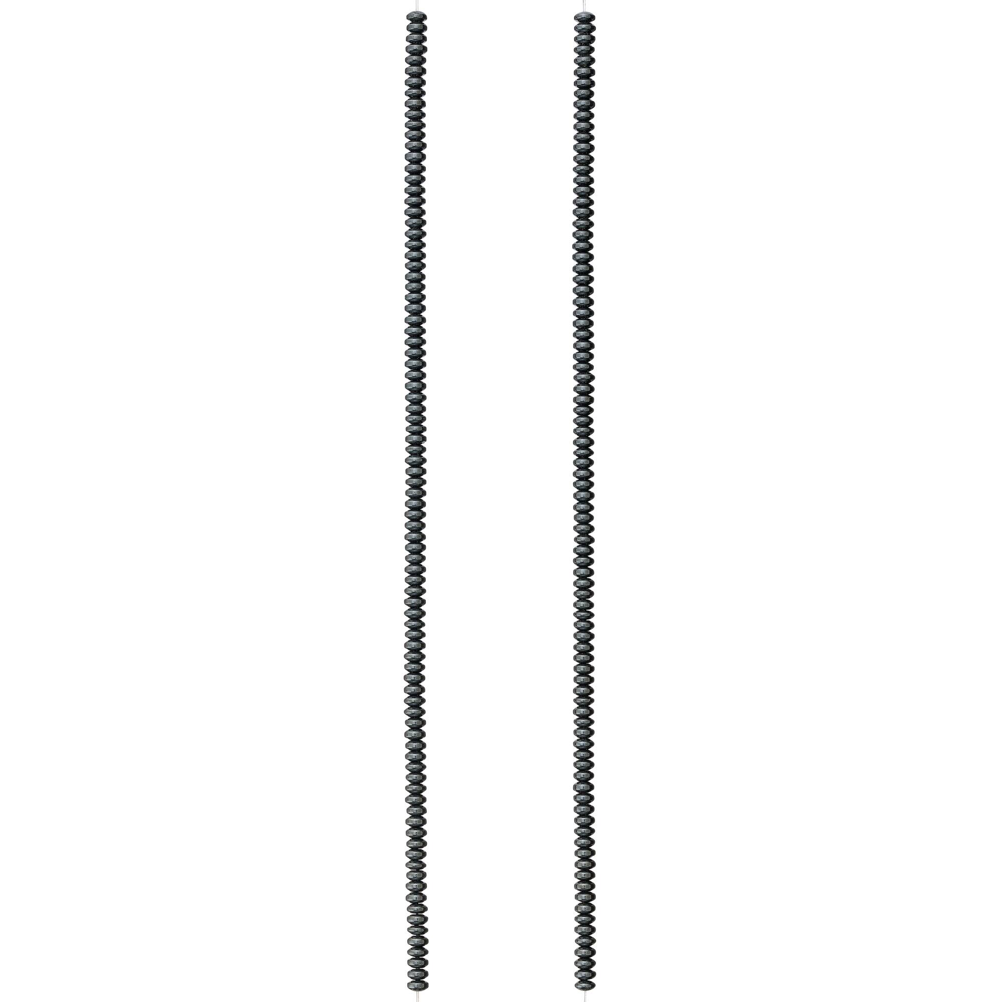 Gray Hematite Rondelle Beads, 5mm by Bead Landing™